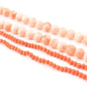 TWO VINTAGE CORAL NECKLACES