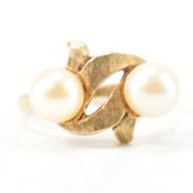 VINTAGE GOLD & PEARL DRESS RING