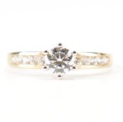HALLMARKED 9CT GOLD CZ SOLITAIRE RING