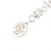 VICTORIAN SILVER BOOK CHAIN COLLAR NECKLACE