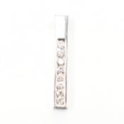 HALLMARKED 18CT WHITE GOLD & DIAMOND NECKLACE PENDANT