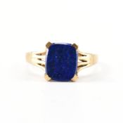HALLMARKED 9CT GOLD & LAPIS LAZULI RING