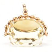 9CT GOLD CITRINE PENDANT CHARM