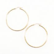 PAIR OF 9CT GOLD TUBULAR EARRINGS