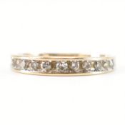 HALLMARKED 9CT GOLD & DIAMOND HALF ETERNITY RING