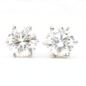 18CT GOLD & DIAMOND STUD EARRINGS 1.3CT 1.2CT
