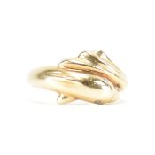 9CT GOLD & DIAMOND DOLPHIN RING