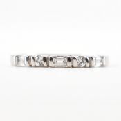 HALLMARKED 9CT WHITE GOLD & CZ ETERNITY RING