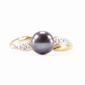 HALLMARKED 9CT GOLD & PEARL RING