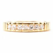 HALLMARKED 18CT GOLD & DIAMOND SEVEN STONE RING