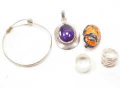 COLLECTION OF 925 SILVER JEWELLERY