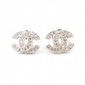 PAIR OF 925 SILVER & CUBIC ZIRCONIA STUD EARRINGS