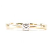 HALLMARKED 9CT GOLD DIAMOND SOLITAIRE RING