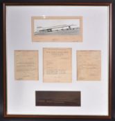 CONCORDE - COLLECTION OF VINTAGE FRAMED MEMORABILIA