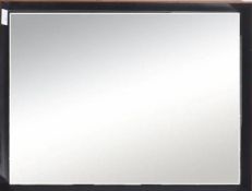 MID 20TH CENTURY DEEP OAK FRAMED HANGING MIRROR