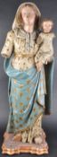 19TH CENTURY CARVED OAK STATUE OF VIRGIN MARY