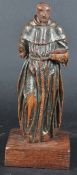 18TH CENTURY WOOD CARVING OF A MONK