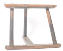 18TH CENTURY ELM TOPPED STOOL