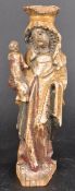 19TH CENTURY WOOD CARVED STATUE OF VIRGIN MARY & CHILD