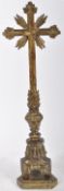 19TH CENTURY TALL CARVED GILT WOOD CHURCH ALTAR CROSS