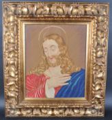 LARGE 19TH CENTURY TAPESTRY OF CHRIST IN FRAME