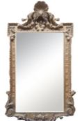 LARGE REGENCY CARVED GILTWOOD MIRROR