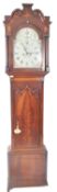 19TH CENTURY FLAME MAHOGANY LONGCASE GRANDFATHER CLOCK