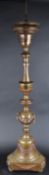 20TH CENTURY FLOOR STANDING BRASS ALTAR CANDLE HOLDER