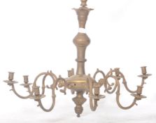 20TH CENTURY GOTHIC STYLE BRONZE EIGHT BRANCH CHANDELIER