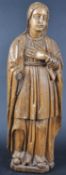 18TH CENTURY CARVED WALNUT RELIGIOUS FIGURE