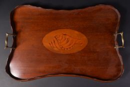 19TH CENTURY VICTORIAN MAHOGANY BUTLERS SERVING TRAY