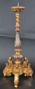 ITALIAN GILTWOOD ROCOCO CHURCH ALTAR CANDLE STICK