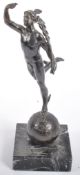 EARLY 20TH CENTURY BRONZE OF HERMES ON MARBLE BASE