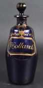 19TH CENTURY BRISTOL BLUE HOLLANDS DECANTER