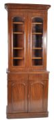 TALL 19TH CENTURY MAHOGANY LIBRARY BOOKCASE
