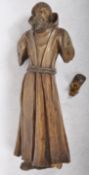19TH CENTURY OAK CARVED STATUE OF A FRANCICAN MONK