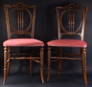 PAIR OF VICTORIAN ARCHITECTURAL SIDE CHAIRS