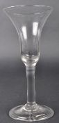 18TH CENTURY PLAIN STEM WINE DRINKING GLASS