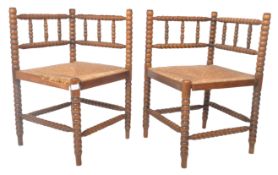 WILLIAM & MARY MANNER ARTS & CRAFTS BOBBIN TURNED CHAIRS