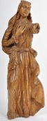 19TH CENTURY RELIGIOUS WALNUT CARVED FIGURE OF CHRIST