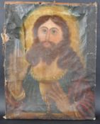 19TH CENTURY SPANISH OIL PORTRAIT OF CHRIST