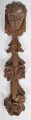 19TH CENTURY CARVED WOOD WALL PLAQUE DEPICTING CHERUB