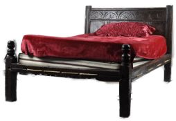 18TH CENTURY ROPE WEBBED OAK DOUBLE BED