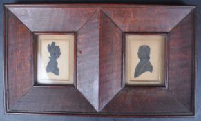 PAIR OF EARLY 19TH CENTURY SILHOUETTE PORTRAIT PAINTINGS