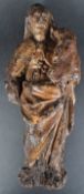 18TH CENTURY CARVED OAK RELGIOUS FIGURE
