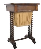 19TH CENTURY VICTORIAN MAHOGANY SEWING TABLE
