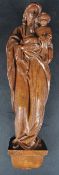 20TH CENTURY OAK CARVED FIGURE OF MODONNA & CHILD
