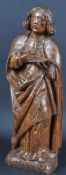 19TH CENTURY CARVED WALNUT RELIGIOUS FIGURE