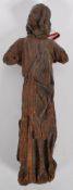 18TH CENTURY OAK CARVED RELIGIOUS FIGURE