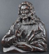 18TH CENTURY OAK RELIGIOUS WALL PANEL DEPICTING CHRIST